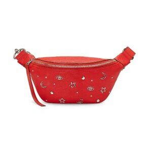 Rebecca Minkoff Women's Red Bree Charm Embellished Belt Bag Fanny Pack Celestial